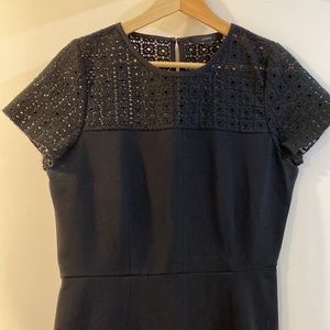 J. Crew dress with eyelet lace detail (size 10)